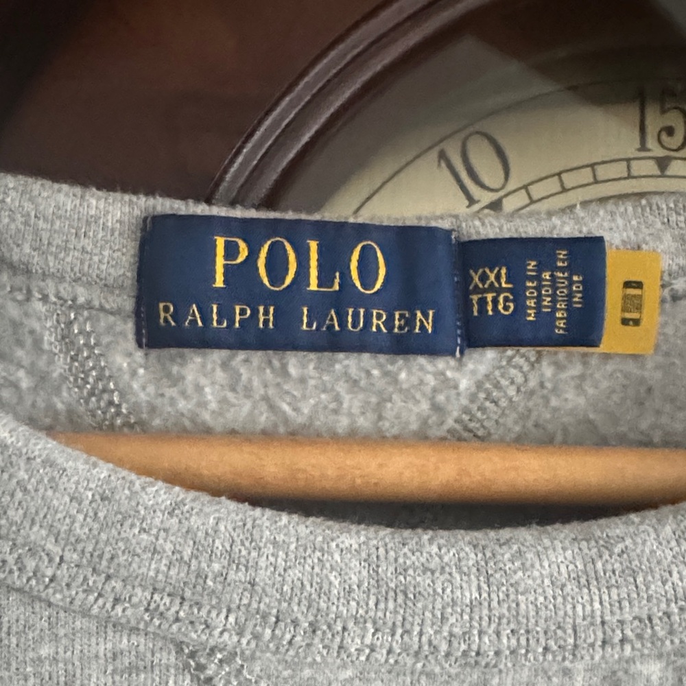 Polo by Ralph Lauren Light Gray Crewneck Sweatshirt like new - Picture 2 of 3